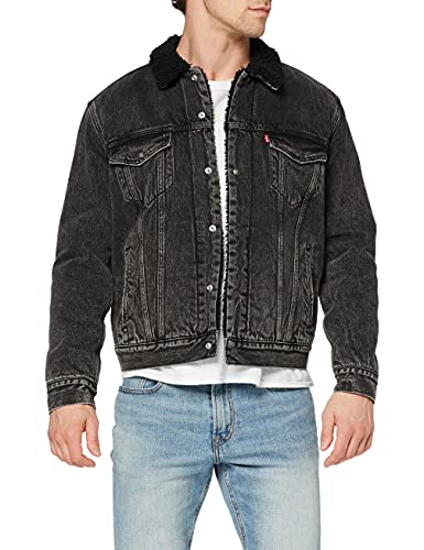 Levi's Type 3 Trucker Chaqueta, Negro (Roadster Sherpa), M para Hombre