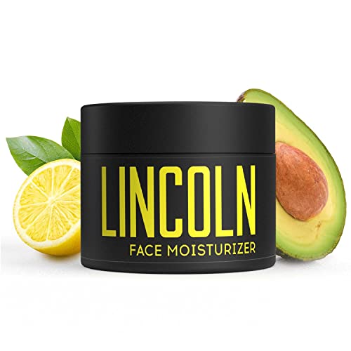 LINCOLN Crema Facial Hombre Hidratante - Crema Hidratante para Hombre Natural - Crema Hombre Facial para Piel Grasa e Hidratación de la Piel Sensible - Crema Cara Hombre con Ácido Hialurónico, 100g