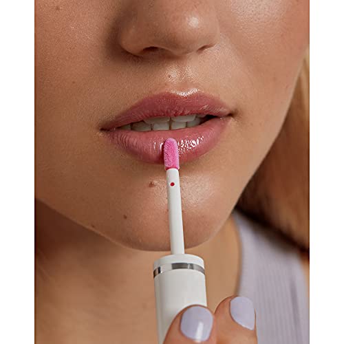 Liposan Lip Oil Gloss Pink Rock (1 x 5,5 ml), brillo labial con efecto volumen, bálsamo labial hidratante con acabado brillante, cuidado labial con fórmula vegana