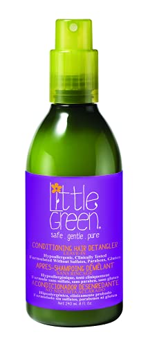 Little Green - Acondicionador desenredante para cabello húmedo o seco 240 ml para niños sin sulfatos, parabenos ni gluten | producto vegano sin aromas añadidos