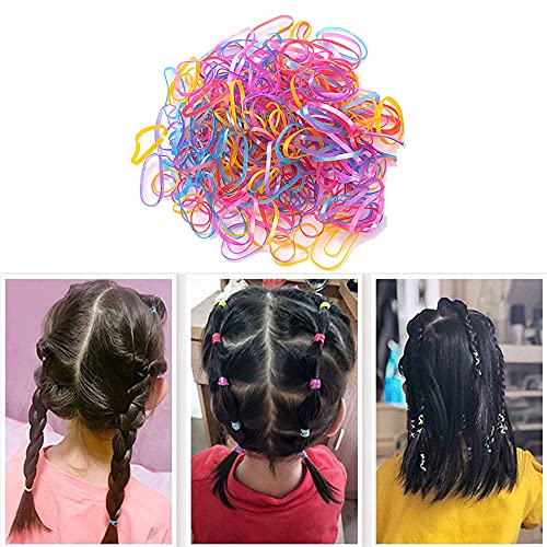 Livst Mini bandas de goma, bandas de goma de colores para el cabello, pequeñas trenzas, adecuadas para accesorios para el cabello de niños, accesorios para el cabello de boda