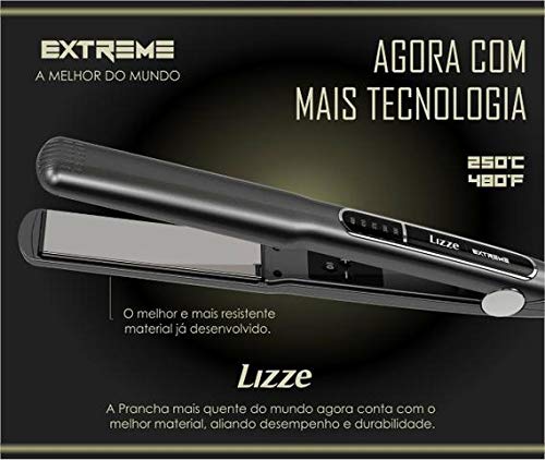 Lizze Extreme - Plancha para el cabello con tecnología Nano Titanium original de 248 °C