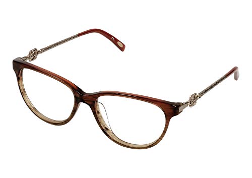 Loewe VLW865M530ACN Monturas de Gafas, Fading Streaked Red/Brown, 55 Unisex