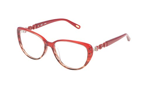 Loewe VLW879M540ACN Monturas de Gafas, Fading Streaked Red/Brown, 55 Unisex