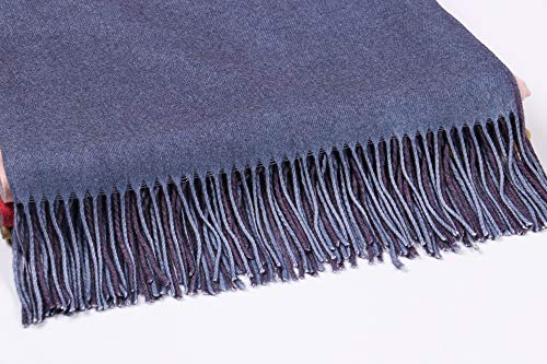 Longwu Cashmere Wrap Shole Chal para Mujer Invierno Extra Grande (79"X 28") Hombres Pañuelo de Pashmina Sólido de Lana de Cordero-04#