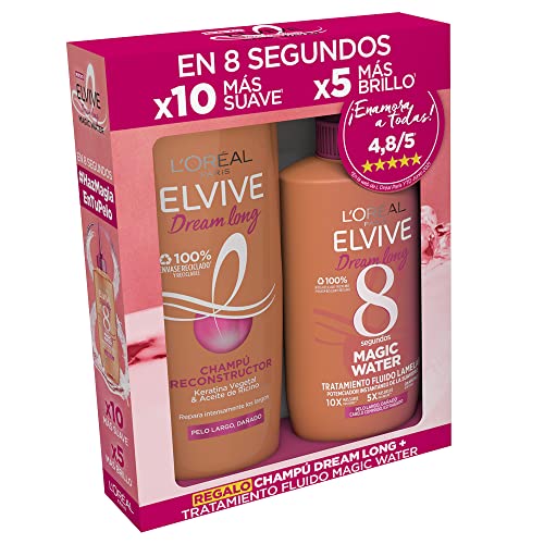 L'Oréal Paris Cofre Elvive Dream Long Magic Water + Regalo Champú Dream Long – Pack cuidado Pelo largo