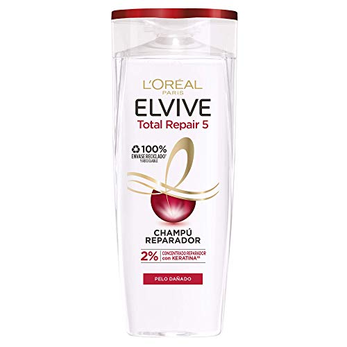 L'Oreal Paris Elvive Total Repair 5 Pack Reparación Total Champú Reparador 370ml y Mascarilla Reparadora 300ml y Acondicionador Reparador 300 ml