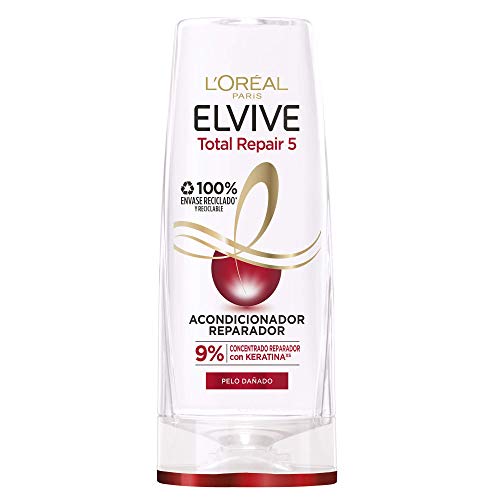 L'Oreal Paris Elvive Total Repair 5 Pack Reparación Total Champú Reparador 370ml y Mascarilla Reparadora 300ml y Acondicionador Reparador 300 ml