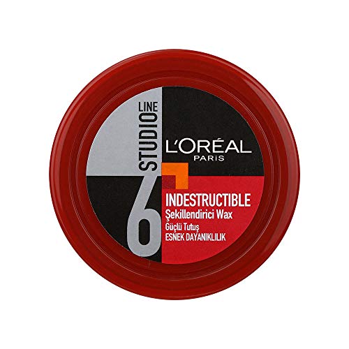 L'Oréal París Estudio Línea Indestructible cera de peinado de cabello de fijación del hombre fuerte - Conjunto de 2