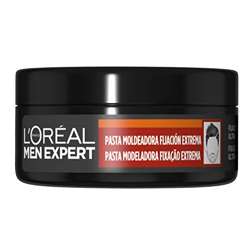 L'Oreal Paris Men Expert Pasta moldeadora fijación extrema para hombre - Pack de 2 x 75 ml