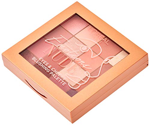 L'Oréal Paris Paleta de Sombras Emotions of NU, Para Ojos, Mejillas y Labios, Colores Cálidos, Alta Pigmentación, Polvos, 16 Tonos, 15 g