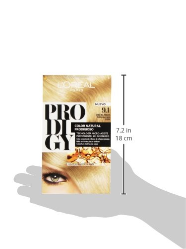 L'Oreal Paris Prodigy Coloración Permanente - Tinte, color 9.1-oro blanco 4 pz, 200 gr