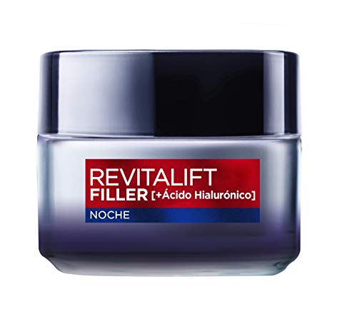 L'Oréal Paris Revitalift Filler Contorno De Ojos Revitalizante, Con Ácido Hialurónico Puro + Paris Dermo Expertise Paris Revitalift Filler Crema De Noche Revitalizante