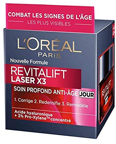 L'Oréal Paris Revitalift Laser X3 Soin Crème de Jour Anti-Âge Acide Hyaluronique