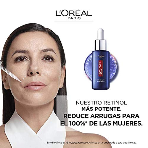 L'Oréal Paris Sérum de Noche Revitalift Laser con Retinol Puro, Cuidado Antiedad, Corrige Arrugas Profundas, Incluye 3 Muestras de Sérum de Ácido Hialurónico Revilatift Filler