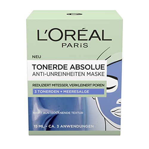 L'Oréal Paris Tonerde Absolue - Mascarilla antiimpurezas (2 unidades de 15 ml)