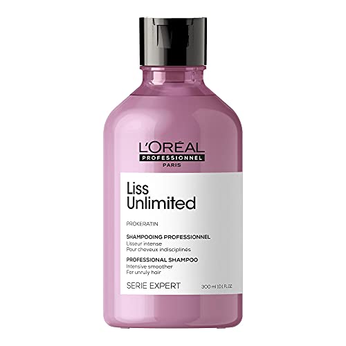 L’Oréal Professionnel | Champú Alisador Intenso para cabellos rebeldes encrespados y alisados, Liss Unlimited, SERIE EXPERT, 300 ml