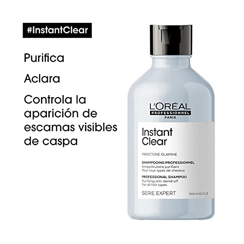 L’Oréal Professionnel | Champú Tratamiento Anticaspa para todo tipo de cabello, Instant Clear, SERIE EXPERT, 300 ml