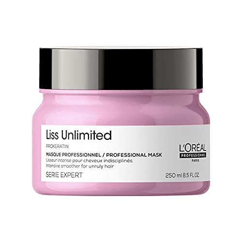 L’Oréal Professionnel | Mascarilla Alisadora intensa para cabellos rebeldes encrespados y alisados, Liss Unlimited, SERIE EXPERT, 250mL