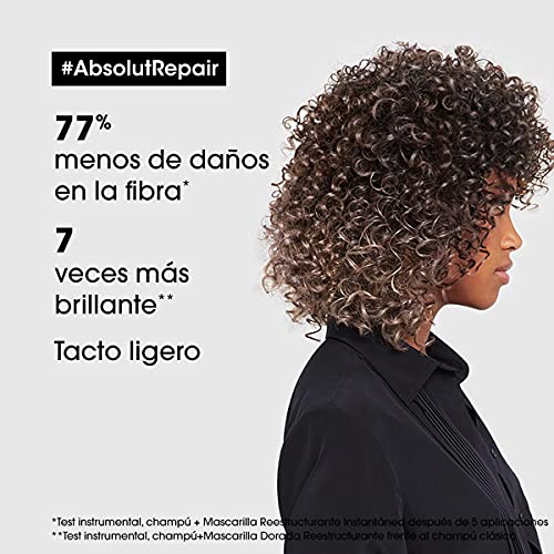 L’Oréal Professionnel | Mascarilla Dorada Tratamiento reconstructor para cabellos secos y dañados, Absolut Repair, SERIE EXPERT, 250ml