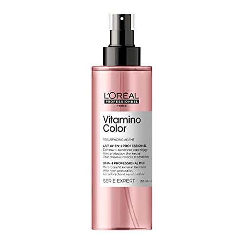 L’Oréal Professionnel | Tratamiento 10 en 1 Multiusos Para cabellos teñidos, Vitamino Color, SERIE EXPERT, 190mL