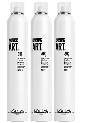 Loreal Tecni Art Air Fix - Laca para el cabello, 3 unidades de 400 ml