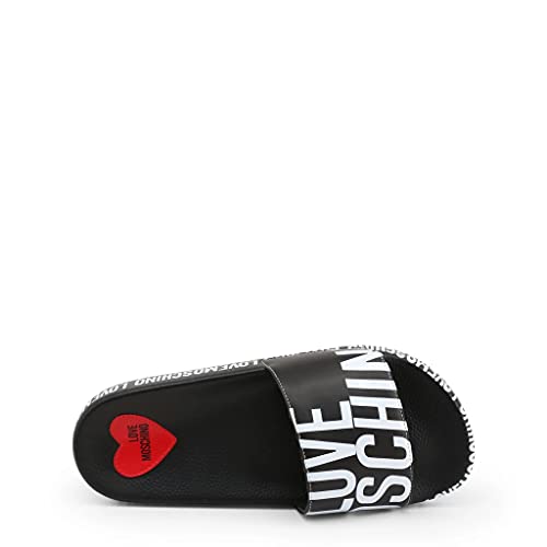 Love Moschino Ss21, Sandalias deslizantes Mujer, Negro, 39 EU