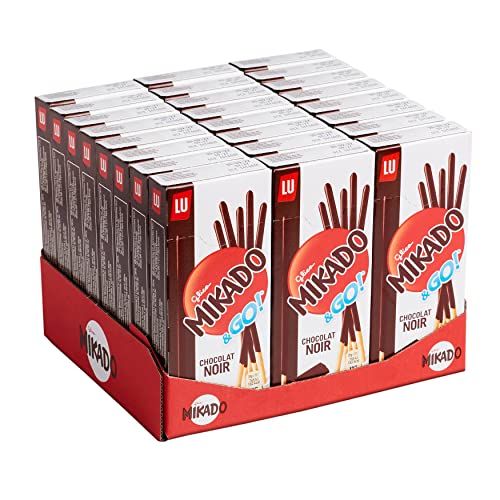 Lu - Mikado & Go, Palitos de Galleta Cubiertos de Chocolate Negro - 936 g