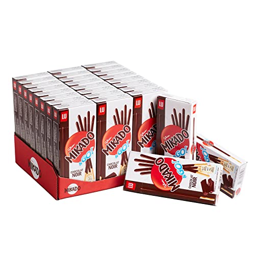 Lu - Mikado & Go, Palitos de Galleta Cubiertos de Chocolate Negro - 936 g