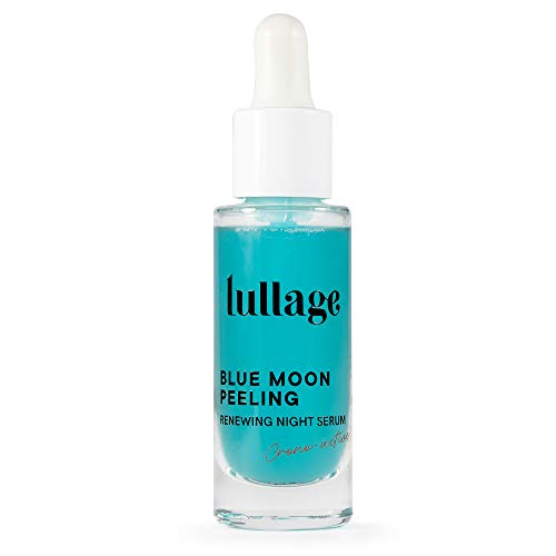 LULLAGE Serum Renovador Celular Nocturno y Peeling Enzimático Piel Mixta - Grasa, 20 ml | VEGANO y Natural | Exfolia, Rejuvenece, Suaviza e Ilumina la Piel con Niacinamida, Blue Moon Peeling