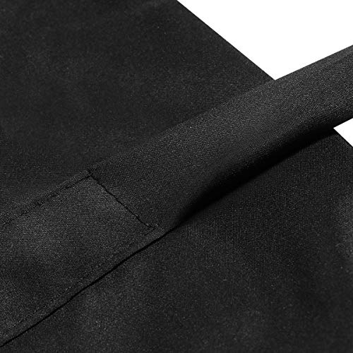 Lurrose Bata de Peluquería Salones de Salón para Clientes Estilo Kimono (negro)