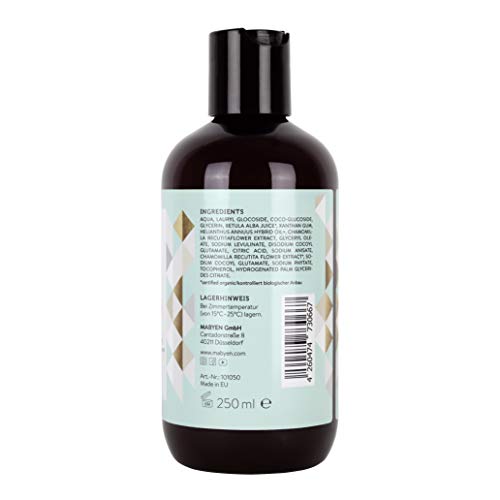 MABYEN Sales de Baño para el Cuidado del Bebé 200 ml - Gel de Baño con Efecto Relajante y Calmante - Adecuado para la Piel Sensible de los Niños - Cosmética Natural y Vegana sin Perfume