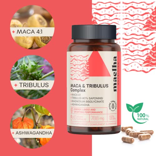 Maca y Tribulus terrestris Complex | 60 cápsulas | 100% Natural