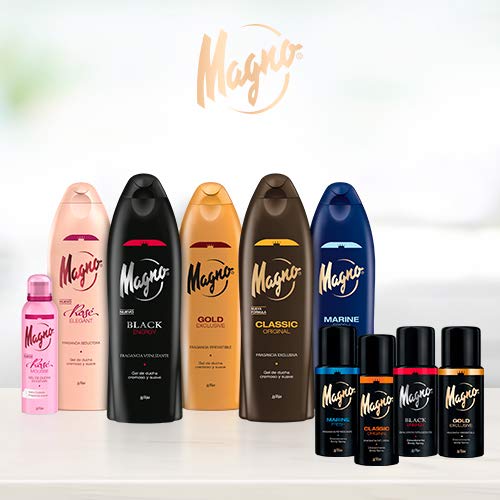 Magno - Desodorante Spray Black – 6uds de 150ml (900ml) – Fragancia masculina energizante – Protección durante todo el día