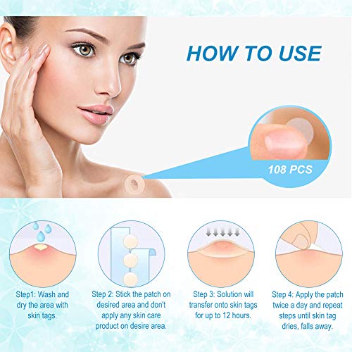 Manchas Cara Eliminación,Skin Tag Mole Remover,Parches Acne,Mole Removedor.Quitar Verrugas,Skin Spot Pore Patch,Mole Skin Body Tag Warts Remover