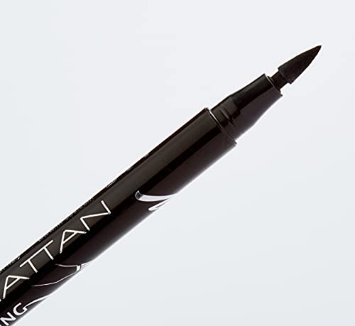 Manhattan Wonder Wing Eyeliner & Stamp, sello negro eyeliner para un ideal simétrico, color negro 001, 1 x 1,6 ml