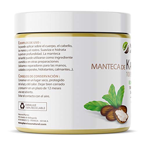 Manteca de Karité Ecológica 400g - 100% Vegetal - Sin aditivos - Sin Refinar