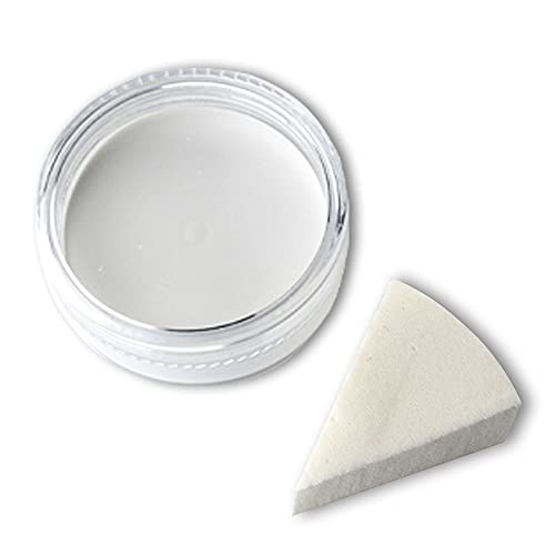 Maquillaje Aqua Premium con Esponja para Fiestas Infantiles Fiestas temáticas de Carnaval de Halloween Payasos Vampiros Zombie Blanco