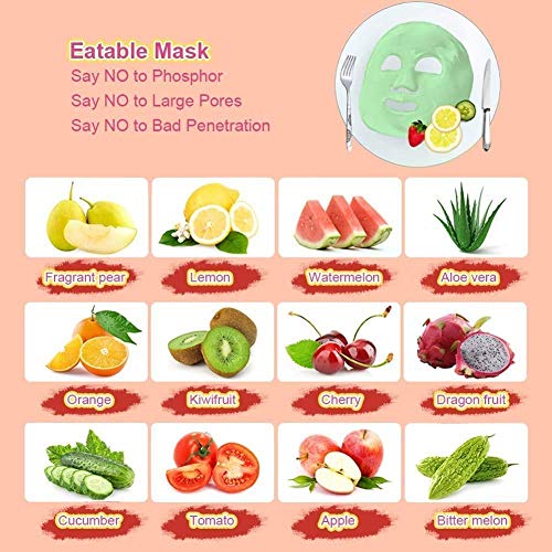 Máquina para hacer mascarillas faciales con 32 piezas de colágeno, tratamiento facial, mascarilla de frutas y verduras naturales para el cuidado de la piel del spa (Machine)