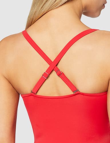 Marca Amazon - IRIS & LILLY, Bañador Moldeador Mujer, Rojo (Red), M, Label: M