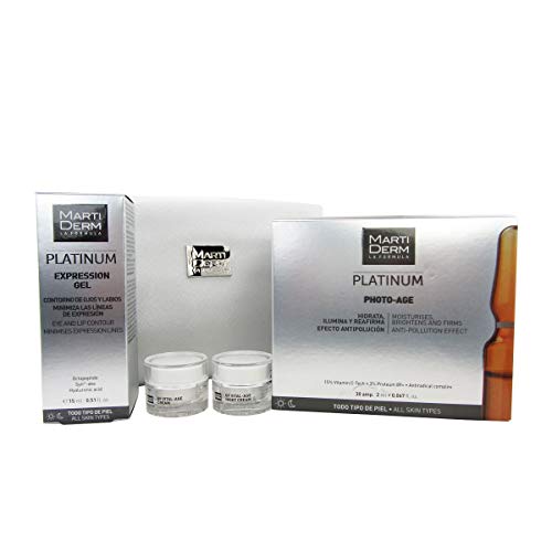 MARTIDERM PLATINUM PHOTO-AGE 30 AMPOLLAS + PLATINUM EXPRESSION GEL 15 ML + BAG