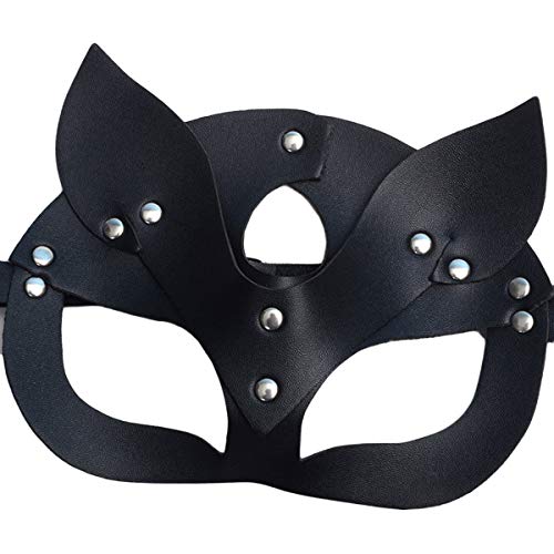 Máscara de Cosplay para La Fiesta de Halloween Baile de Pelota Mujer Niña Dama Sexy Media Cara Gato Gatito Máscara de Cuero Carnaval de Halloween Mascarada Maquillaje Favores de