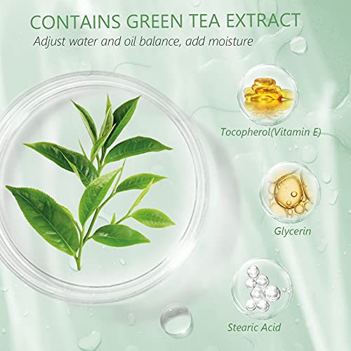 Máscara de té verde, 2 Piezas De Arcilla Purificadora De Té Verde, MáScara De Limpieza Facial Hidratante, Control De Aceite, Barra De MáScara De Té Verde De Limpieza Profunda De Poros