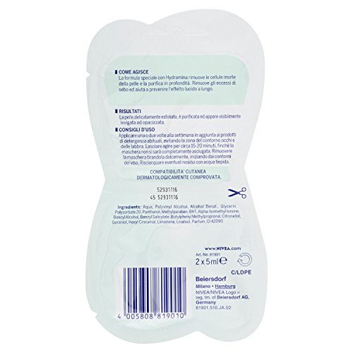 Máscara NIVEA Pell de suavizado mono.10 ml.81901 - cremas faciales y máscaras