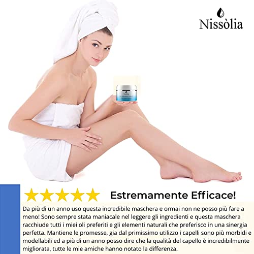 Mascarilla Cabello Rizado Nutritiva e Hidratante - Producto Profesional para Cabello Graso, Seco, Dañado y Encrespado - Reestructurante Fortificante con Aceite de Coco, Argán Vitamina E 400ml