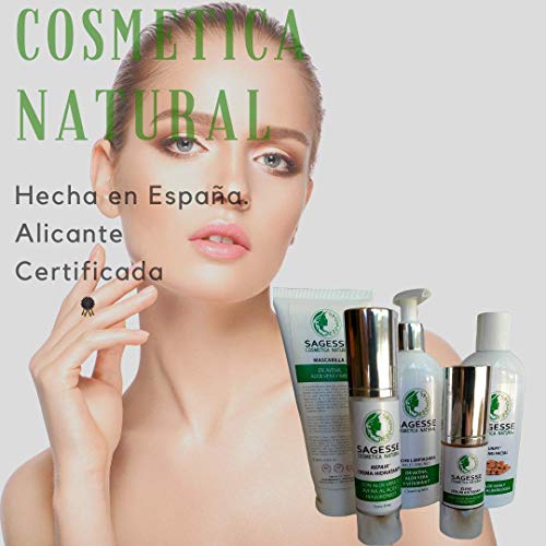 MASCARILLA DE AVENA, ALOE VERA Y MIEL. NATURAL Y VEGANA DE SAGESSE COSMETICA NATURAL. 200ml