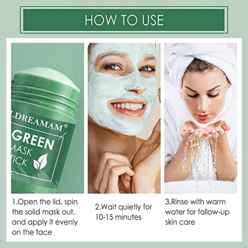 Mascarilla de té verde,mascarilla sólida de Control de Aceite,Mascarilla de limpieza profunda,Se utiliza para la limpieza profunda de los poros, el control de la grasa y la hidratación.