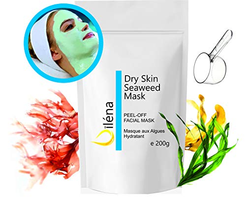 Mascarilla Facial Hidratante de Alginato en Polvo, Elimina Espinillas y Puntos Negros. Mascarilla Vegana, Sin Aclarado, Exfoliante 200 g (Máscara revitalizante de minerales y algas)