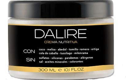 Mascarilla Pelo Crema nutritiva sin sulfatos BIO Dalire 300ml. Sin parabenos, sin sal, sin tóxicos. Mejor tratamiento mascarilla Capilar y Cabello 2021. Premio HealhHair 2021