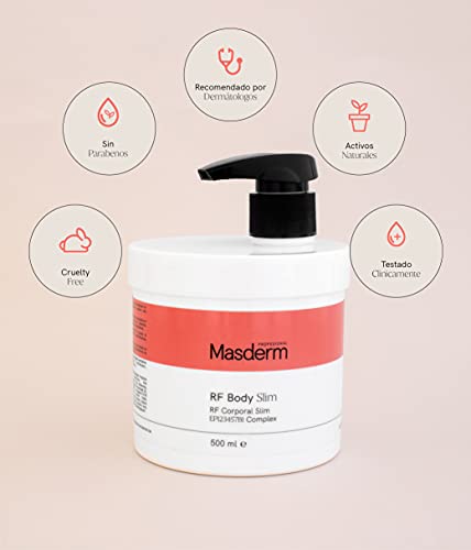 MASDERM | Crema Anticelulitica Reductora 500 ML | Anticelulitico Reafirmante | Crema Reductora Abdomen Mujer y Hombre | Quemagrasas Abdominal Mujer | Vientre Plano | Crema Reafirmante | Extreme